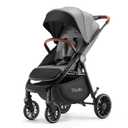 Tinyiota Stroller for Babies,Toddler Strollers with Large UPF 50+ Canopy,Luxury Baby Stroller with Leather Handle & Spacious Seat, One-Hand Foldable Pushchair,Baby Carriage with Lie-Flat Mode(Gray)