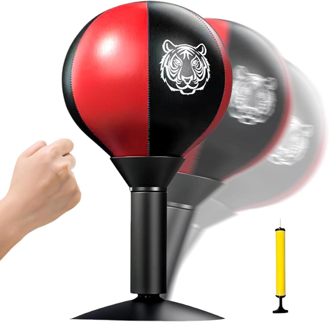 2026 New Desktop Punching Bag with Suction Cup, Relaxing Rage Punch Bag for Stress Relief, Upgraded Strong Suction Cup, Portable Tabletop Boxing Ball for Adults, Youth, Office, Home, Friends.