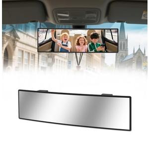 HmmtyRack Rear View Mirror, Chrome Anti-glare Panoramic Rear Mirrors Universal 10 Inch Convex Car Interior Clip on Extra Big Wide Angle Rearview Mirror Extender to Reduce Blind Spot for Car SUV