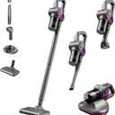 Cordless Vacuum Cleaner, Stick Vacuum Cordless Rechargeable with 15KPa Powerful Suction and 2 Power Levels, 6-in-1 Lightweight Removable Handheld Vac, for Hardwood Floor Carpet Pet Hair