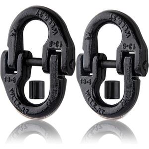 Hammerlock Safety Chain Connector, 1/2 Hammerlock Coupling Link, Tow Hitch Safety Chain Hammerlock Connector Link, 1/2 Inch Tow Hitch Safety Chain Connector Link Hammerlock Grade 80, 12000 Lbs Loading