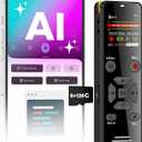 AI Digital Voice Recorder 128+8GB: AI Transcribe & Summarize Voice Activated Recorder with Playback | OTG - Portable Tape Recorder for Meeting & Lectures