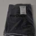 TOPDesign 3-Pack Canvas Tote Bags with an External Pocket, Reusable Grocery Shopping Bags, Top Zipper Closure, Daily Essentials (Black)