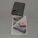 Stouchi AirTag Passport Wallet, Grey, Unisex, Faux Leather, RFID Blocking, Anti-Waterproof