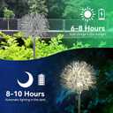 2 x Solar Garden Lights - 2 Pack Decorative Outdoor Lights, Auto ON/OFF for Garden Gifts, White