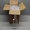 Flip Top Glass Bottle [1 Liter / 33 fl. oz.] [Pack of 6]  Swing Brewing with Stopper for Beverages, Oil, Vinegar, Kombucha, Beer, Water, Soda, Kefir Airtight Lid & Leak Proof Cap Clear