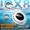 2 x 4 Pack Compatible with Apple Airtag Holder with Keychain,IPX8 Waterproof GPS Cover for Air-Tags Shockproof [Anti-Scratch] Item Finders Case for Pets,Kids,Luggage-Black+White