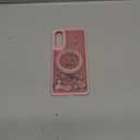 for Samsung Galaxy S25 Edge Case with 360 Rotatable Magnetic Ring - Compatible with MagSafe, Semi-Transparent Soft-Touch Material Shockproof, Cute Pink Castle Design for Women Girl