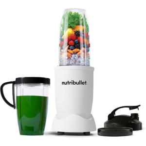 nutribullet Pro Personal Blender, Shakes, Smoothies, Food Prep, and Frozen Blending, 32 Ounce Cup, 24 Ounce Cup, Flip-top Travel Lid, 900 Watt, Matte White, NB9-0901AW