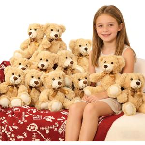MaoGoLan 12Pcs Bulk Soft Teddy Bears 14 inch Stuffed Animals Plush Bears for Kids Girls Valentines Gifts, Wholesale Stuffed Animal Classic Teddies Christmas Gender Reveal Decor (Machine Washable)