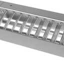 Repa Market 17" x 3" Inch Air Exhaust Grille for Round Ducts - 2 Adjustable Louvre Blades - Galvanized Air Supply Vent Cover - Side Fit Round Surface Canal Ducting from 6.30" to 15.74" Inches