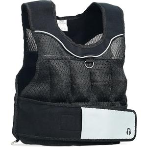 CAP Barbell (HHWV-CB020C) Adjustable Weighted Vest, 20-Pound, 20 Pound, Black
