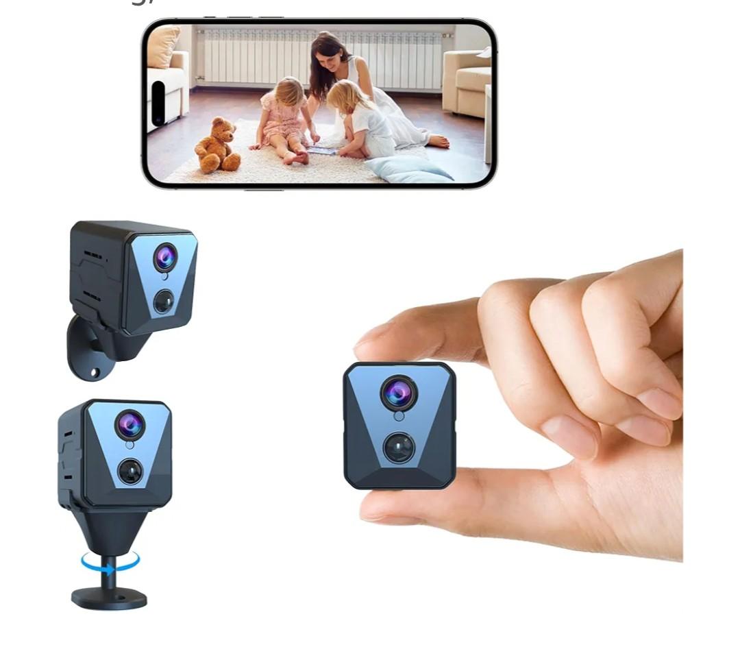 Funstorm 2025 Upgraded Security Camera, 4K HD Mini Nanny Cam for Home with Night Vision, WiFi Indoor Camera, 100 Days Long Battery Life, Motion Detection, Remote Viewing, Wireless Surveillance Cam