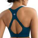 RUNNING GIRL Adjustable Straps High Impact Sports Bra for Women,High Support Workout Sports Bras with Sewn in Pads (L)
