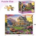 1000 Piece Puzzles for Adults, Autumn Landscape Jigsaw Puzzle, Villa and Dog Jigsaw Puzzles 1000 Pieces, Challenging Game Home Decor Birthday Party Gift Toy for Adults Kids Seniors, 2820 in