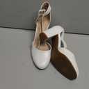 DREAM PAIRS Women's High Heel Ankle Strap Closed Toe Chunky Wedding Pumps Shoes, Size 7