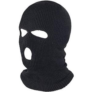 3 Hole Winter Knitted Mask, Outdoor Sports Full Face Cover Ski Mask Warm Knit Balaclava for Adult