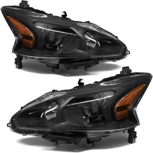 2013-2015 Nissan Altima Headlight Assembly for 2013-2015 Nissan Altima Only fit 4Door Clear Lens Black Housing with Amber Reflector Headlamp Replacement Left and Right 2013-2015 Nissan Altima Headlight Assembly for 2013-2015 Nissan Altima Only fit 4Door Clear Lens Black Housing with Amber Reflector Headlamp Replacement Left and Right