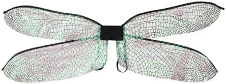 Fiocias Dragonfly Fairy Wing Fancy Dress Fairy Wing for Adults and Kids for Festival, Black