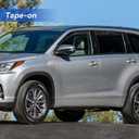 Window Visors Rain Guards for 2014 2015 2016 2017 2018 2019 Toyota Highlander, Out-Channel Window Vent Wind Deflectors Visors Shades for 14-19 Highlander