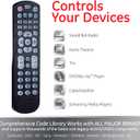 GE Backlit Universal Remote Control for Samsung, Vizio, LG, Sony, Sharp, Roku, Apple TV, RCA, Panasonic, Smart TV, Streaming Players, Blu-Ray, DVD, 4-Device, Black, 40081 Black, Backlit