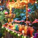RECUTMS Monstera Leaf String Lights Artificial Foam Plumeria Tropical Palm Leaves Flower 40 LED Battery Operated Fairy Light Hawaiian Luau Beach Party Summer Decorations Outdoor Indoor(White+Green)