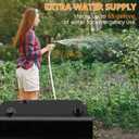 Rodelna Water Storage Bladder, Water Tank 65 Gallon Foldable Portable Water Storage, Large Water Storage Containers with 3/4" PVC Spigot and Overflow Kit for Camping, Garden, Emergency Water Storage