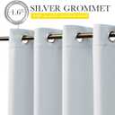 NICETOWN 2 Panels Outdoor Curtains with Grommet & Back Tab on top and Bottom for Patio Waterproof, Windproof Privacy Sound & Light Reducing for Cabana with Fixed Rope, W52 x L72, Greyish White