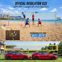 Professional Heavy Duty Volleyball Net Set for Backyard Outdoor, 32'L x 3'H Polyethylene Net