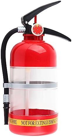 Liquor Dispenser, Drink Beverage Alcohol Wine Dispenser for Man Cave Decor, Pump Red Plastic Beer Whiskey Wine Pourer with 2L/70oz Fire Extinguisher Shape for Bar Home Party Use