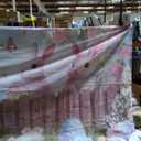 Happy Easter Backdrop Pink Floral Bunny Spring Grass Photography Background Decorations Easter Day Bunny Party, 7x16ft