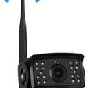 Wireless Backup Camera Add-on for AHD Wireless DVR System, 12v-24v Waterproof Night Vision Extra Reversing Camera for Digital Wireless Backup System, Transmission Distance up to 500M for Truck Bus