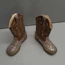 Motasha Girls Cowgirl Boots Unisex-Child Mid Calf Glitter Toddler Cowboy Boot Little Big Kids Western Riding Shoes 7