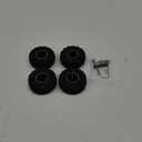 1.0 Beadlock Wheels and Tires 4pcs Aluminum Rim with 7mm Sleeve for RC Crawler Axial SCX24 Gladiator Bronco C10 Deadbolt AX24 TRX4M FCX24 Upgrade Parts (Black)