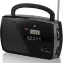 GPX R633B Portable Shortwave AM/ FM Clock Radio (Black)