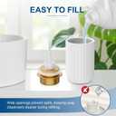Ceramic Foaming Soap Dispenser, 12 oz Bathroom Foam Hand Soap Dispenser, Refillable Lotion Soap Dispenser with Removable Pump for Kitchen Hand Wash Dispenser, Modern Home Decor(2Pack-White)