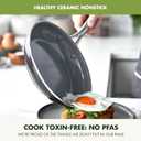 GreenPan Swift Healthy Ceramic Nonstick, 8" and 10" Frying Pan Skillet Set, Stainless Steel Handles, PFAS-Free, Dishwasher Safe, Oven Safe, Black