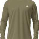 Roadbox Mens UPF 50+ UV Sun Protection Shirts Outdoor Long Sleeve SPF Rash Guard for Fishing Hiking Swimming Running, X-Large