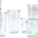Mason Craft & More 8-Piece Glass Drinkware Set of Tall and Short Tumblers Glasses Set, 15 oz. (x4) & 20 oz. (x4)
