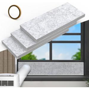 Flamorrow Insulated Foam Panels for Portable AC Window Seal Kit, Sturdy & Thick Air Conditioner Insulating Panel, Adjustable AC Window Seal Panels for Seal Heat, Fill Gap, Reduce Noise, 3 Pack