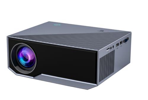 ZDK Native 1080P 18000 Lumen 4K Supported Projector with wifi and bluetooth, Bedroom Outdoor Indoor Projector Compatible with Smartphone, HDMI, USB, AV, Fire Stick, PS5 for Home, Bedroom, Outdoor Use