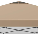 106 Replacement Canopy Top with Air Vent, Waterproof & UV Protection Canopy Tent Top Cover for Straight Leg Canopy Frame - for Outdoor, Patio, Event, Trade Show (Khaki, 10x10ft)