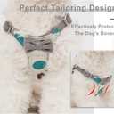 Puppytie No Pull Dog Harness with Multifunction Dog Leash,Soft Adjustable No Choke Escape Proof Pet Harness Vest for Medium Dogs,Polka dots Smoke Grey,M (M(16.5-31lb)