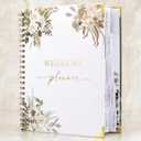 Beautiful Greenery Wedding Planner Book and Organizer - Enhance Excitement and Makes Your Countdown Planning Easy - Unique Engagement Gift for Newly Engaged Couples, Future Brides and Grooms