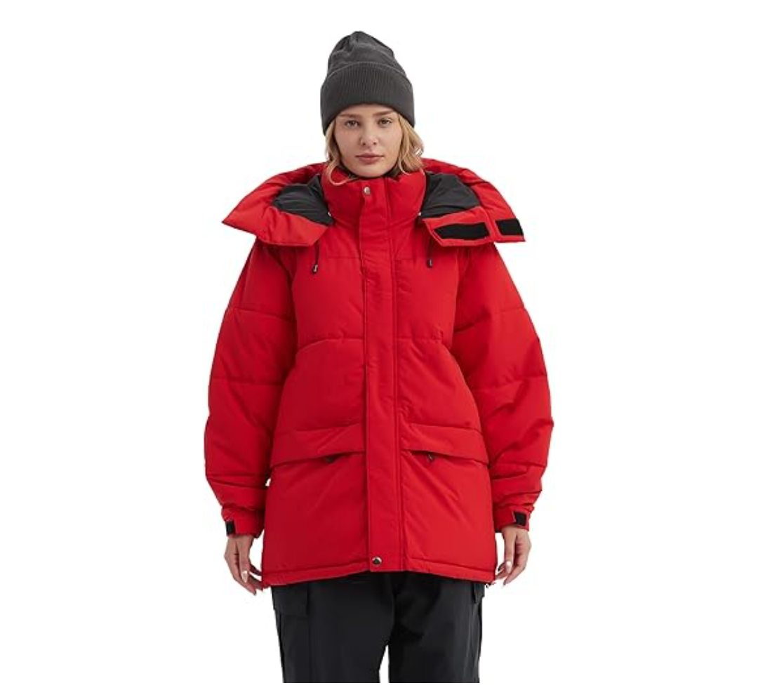 NOMADIKA Oversize Waterproof Ski Jacket Thick Snow Coats with Detachable Hood Winter Skiing Snowboard Jackets for Women Men