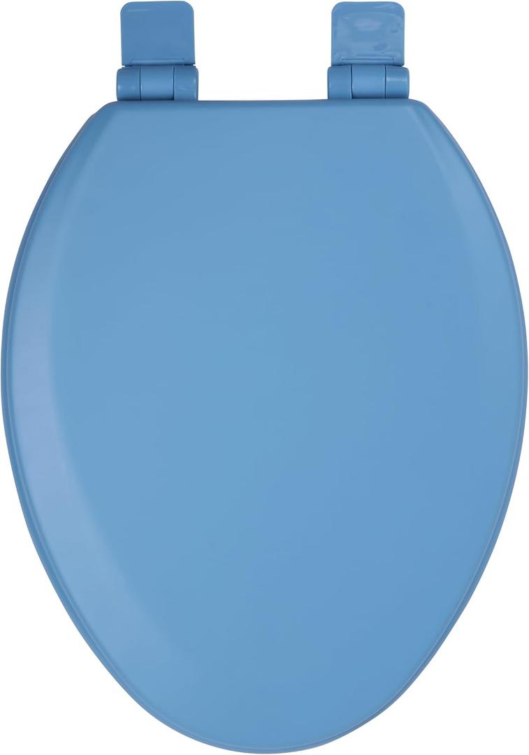 Toilet Seat, Slow Close, Soft Touch, Ultra-Smooth Matte Finish (No Orange-Peel Texture), Premium Moulded Wood, Quick Release, PIKLiDS (Royal Blue, Elongated)