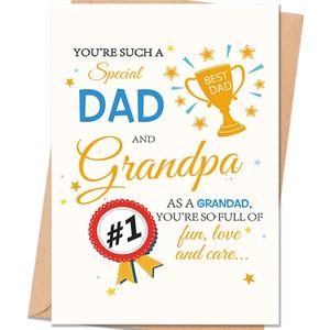 2 x Grandpa Fathers Day Card, Father's Day Card Gifts for Grandpa