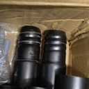 Tension Curtain Rod, Extra Long Outdoor Curtain Rod 43-131 Inch Adjustable, 1.1 Inch Diameter Thick Heavy Duty Black Spring Curtain Rod, Stainless Steel Shower Rod for Bathroom No Drilling, No Rust