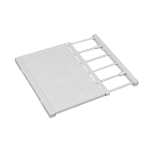 Extendable Closet Shelf Tension Rod Adjustable Clothes Hanger DIY Cabinet Storage Holder Wardrobe Organizer Dividers Shoe Rack 16.54'' Width for Bathroom Kitchen Bookshelf - White