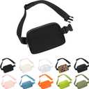 Waist Belt Bag Fashion Fanny Women and Men Gift Waist Pack With Adjustable Strap For Travel Running Hiking Walking Black